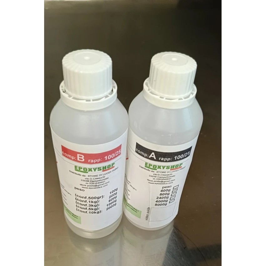 Resina Epossidica EpoxyTech 125g - test per Incollaggi e Stuccature