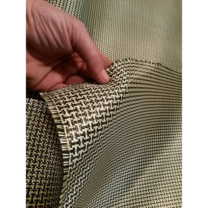 Tessuto carbonkevlar  giallo nero aramidico ibrido