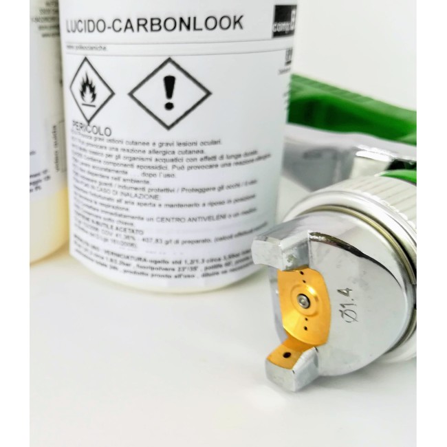 kit lucido trasparente acrilico per compositi carbonio carbonlook