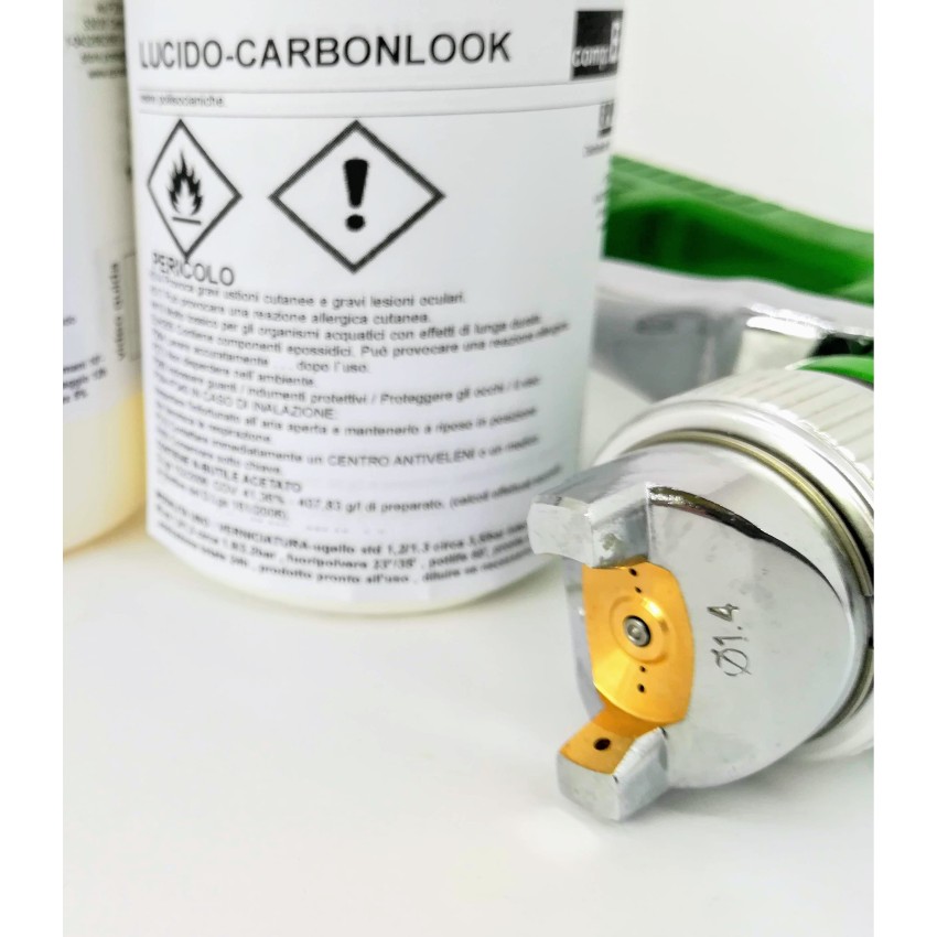 kit lucido trasparente acrilico per compositi carbonio carbonlook